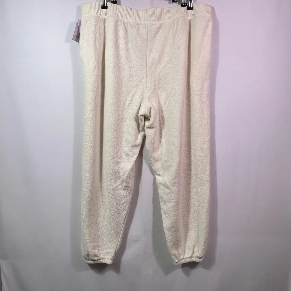 Auden Lounge Jogger Pants XXL Cream Soft Cozy Elastic Waist Pocket